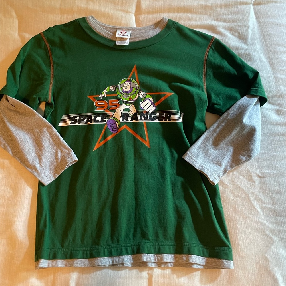 Disney Buzz Lightyear Space Ranger long sleeve shirt; size 10/12